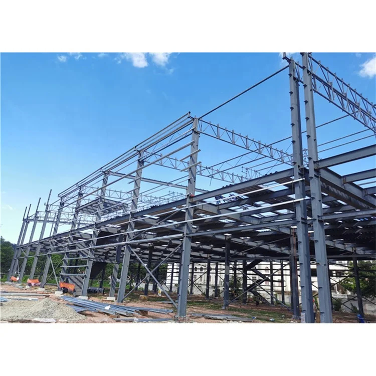 Stalowe składniki składowe szkieletu Odporność na ogień Q235 Q345 Stalowa konstrukcja z oknami z aluminium
