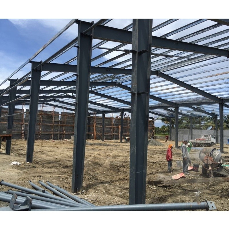 Wywóz na Filipiny Brick Wall Hot Dip Galvanized C-Shaped Steel Galvanized Frame For Warehouse Building