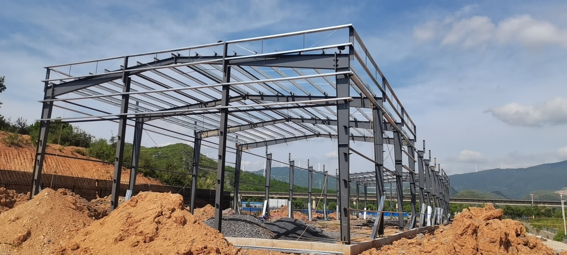 Gotowo galwanizowane prefabrykowane konstrukcje stalowe Materiały metalowe Skład budynek dla warsztatów