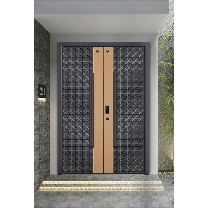 Nowoczesne drzwi wejściowe ze stali nierdzewnej drzwi zewnętrzne smart lock drzwi wejściowe do bramy domu
