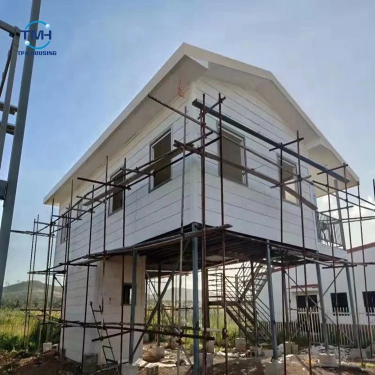H-Frame Steel House Modularna konstrukcja mieszkalna ze stali ze ścianą zewnętrzną Cem z włókna 100/50 mm